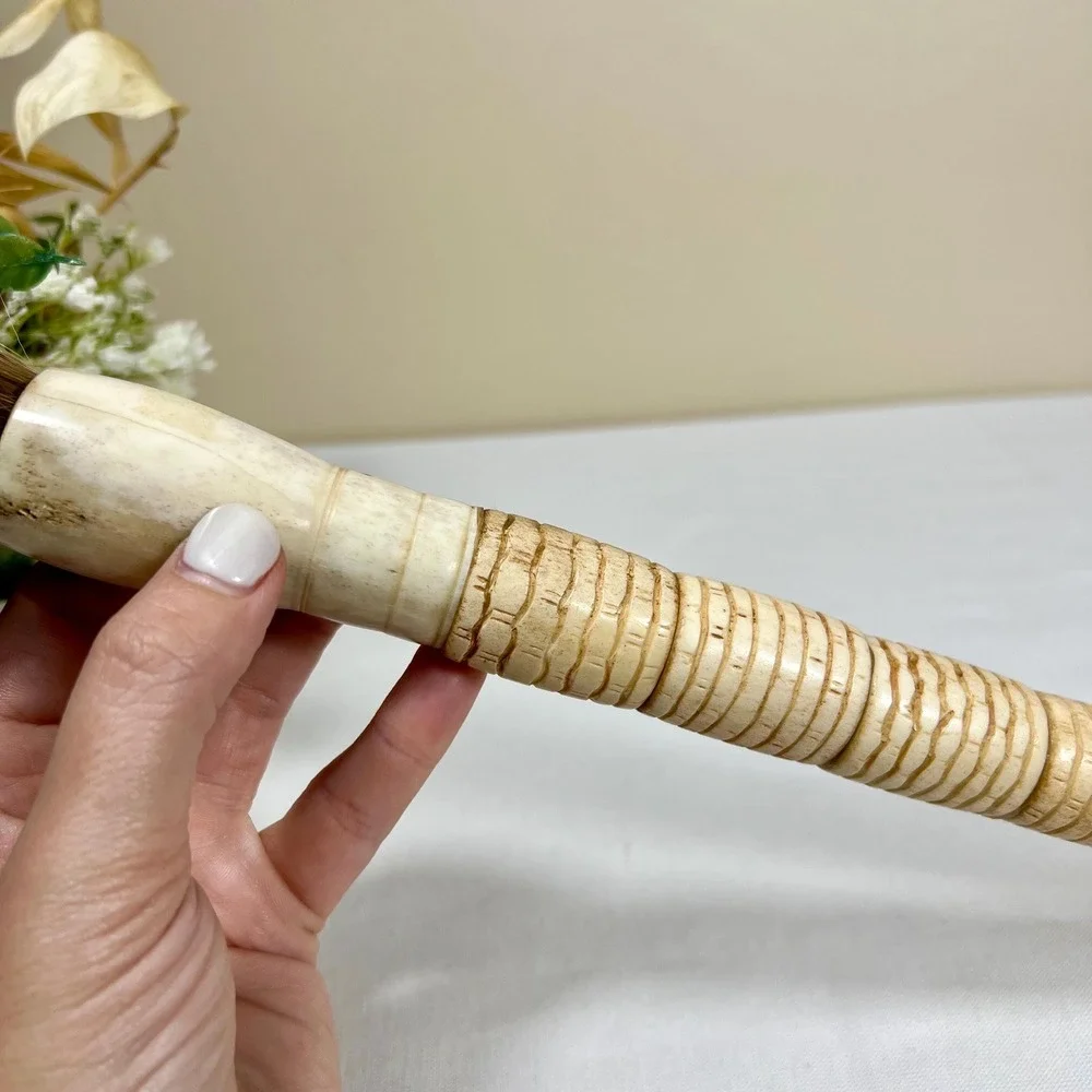 Vintage Chinoiserie Calligraphy Brush with Bone Handle